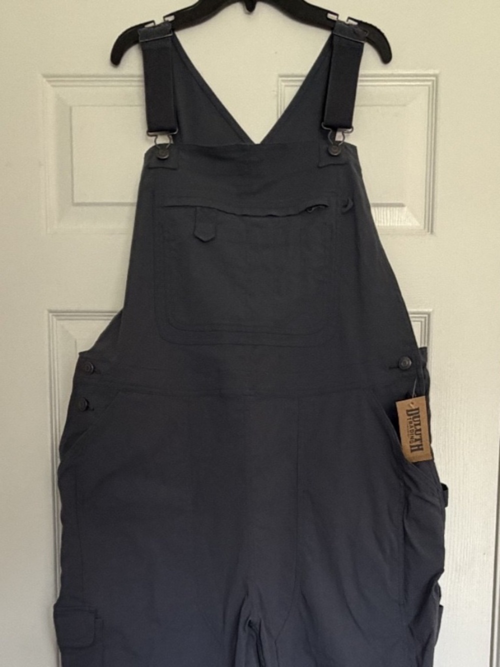 NEW Duluth Trading Women's XL x 31 Heirloom Gardening Bib Overalls Navy Nylon